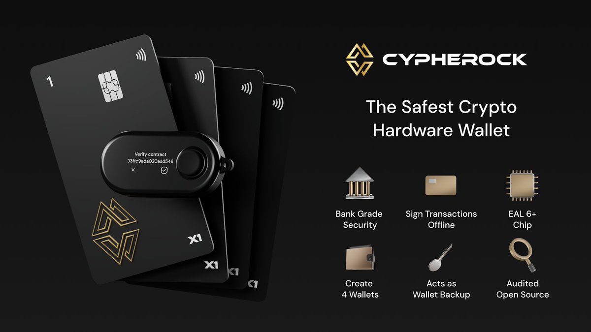Cypherock X1 Hardware Wallet: Ultimate Security with Shamir Secret Sharing  @CypherockWallet https://t.co/KLB0noHvgy #CypherockX1HardwareWallet  #bitcoin #crypto #cryptowallet #bitcoinwallet #sss #ShamirSecretSharing  #CypherockX1 #HardwareWallet #Cypherock