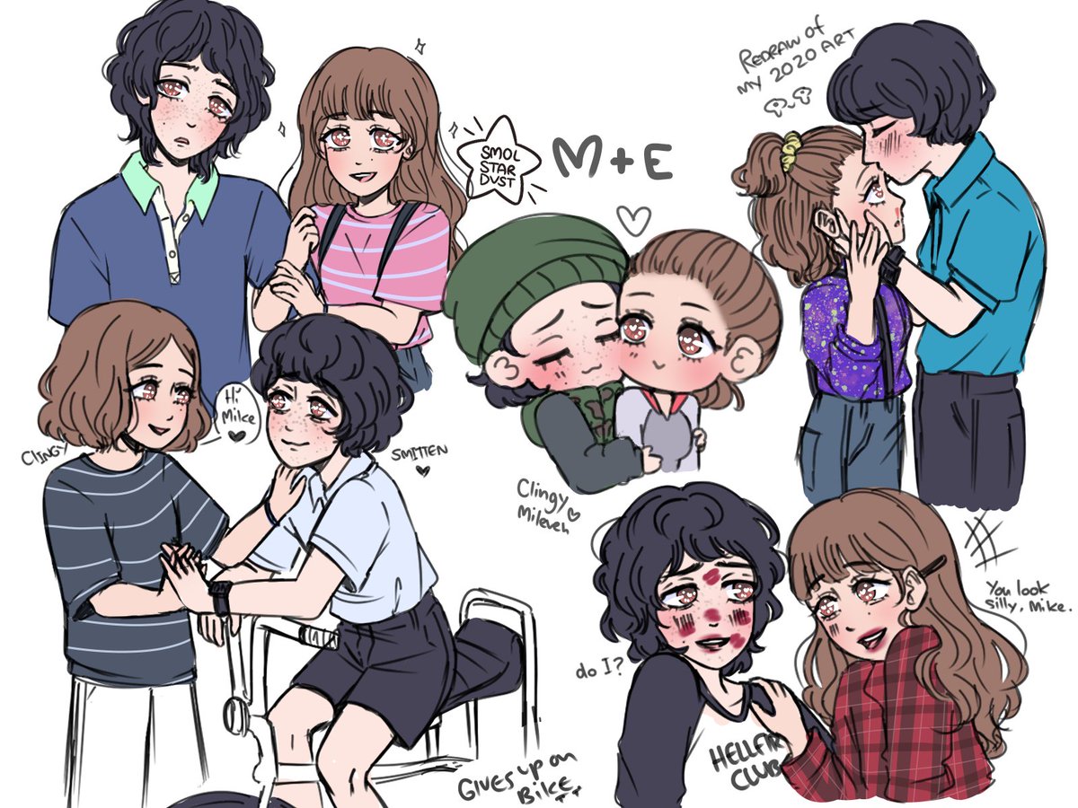 #mileven sketches 'cause all i wanna see is them happy and cute together.😌✨