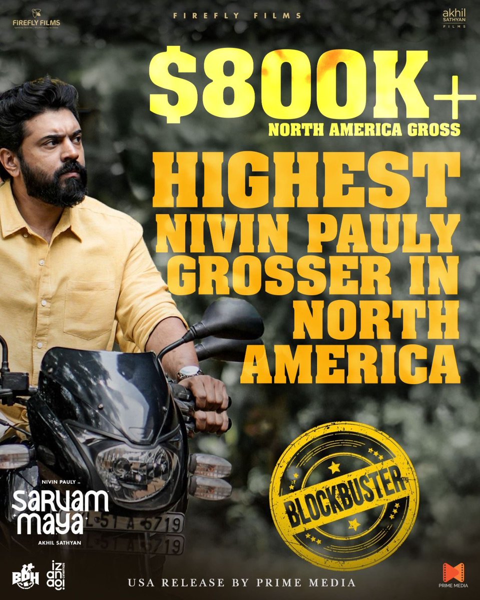 paulyverse_'s tweet photo. #SarvamMaya taking great advantage of 2nd #DiscountTuesday
Movie crossed $800K in NA. Week 3 continued in sizable locs.
#NivinPauly #AjuVargheese #AkhilSathyan #Mollywood https://t.co/n46M3cFdIU