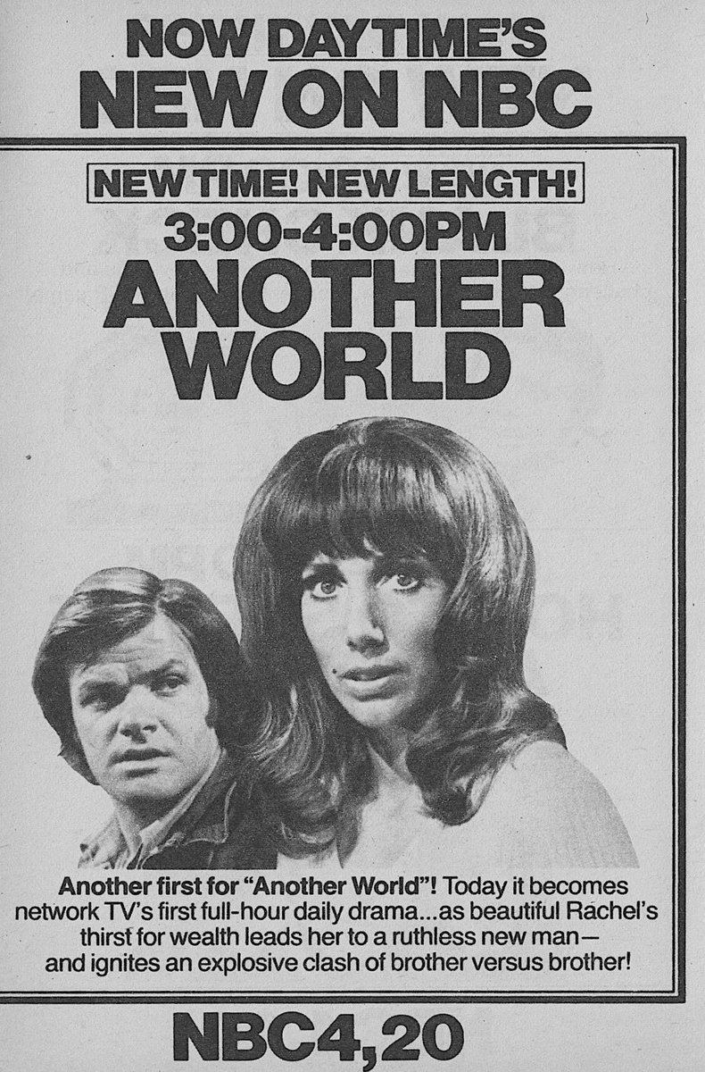 📺On January 6, 1975, 'Another World' became the first daytime U.S. soap to expand to one-hour