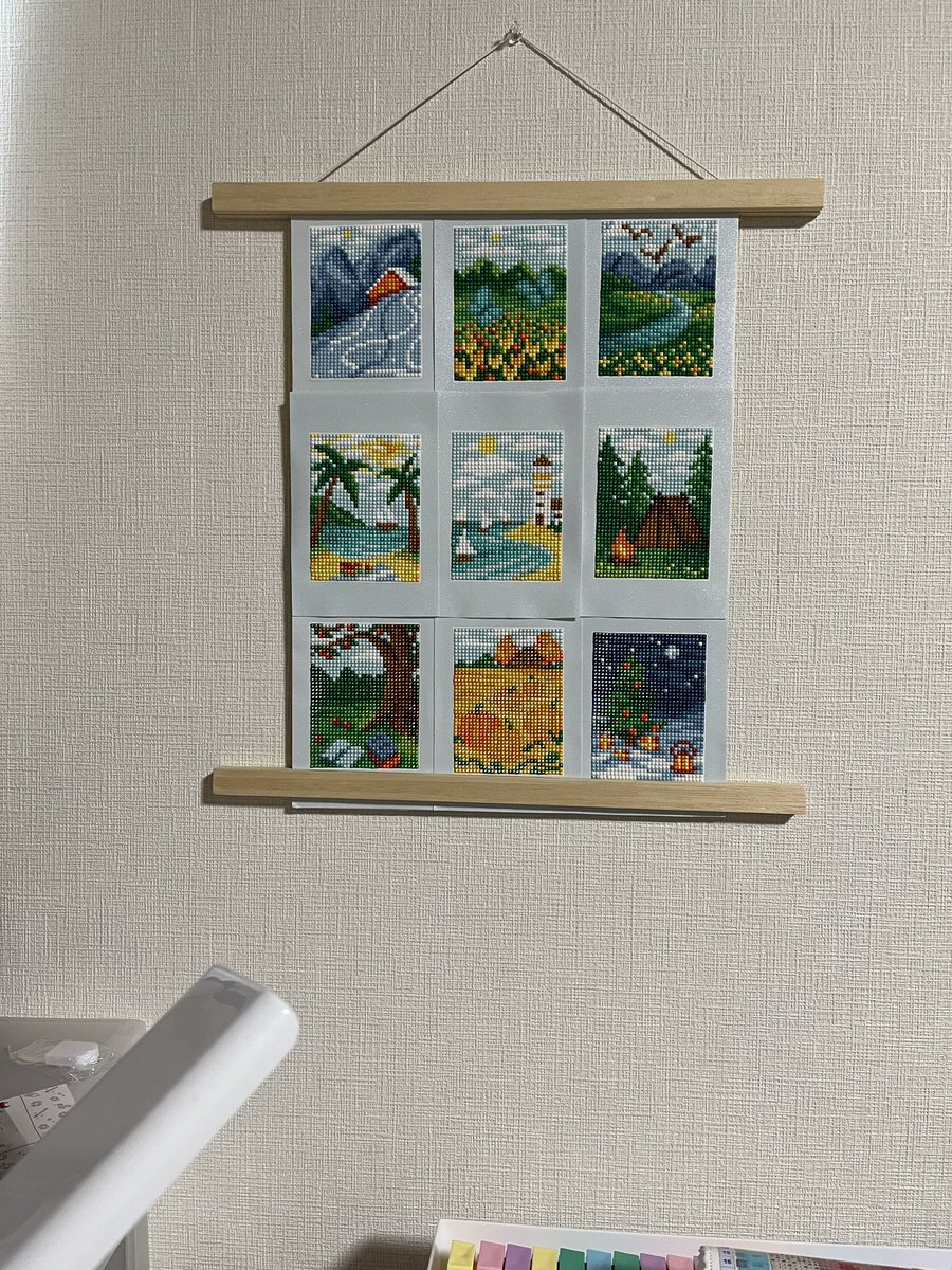 やっと飾りました。DACのミニダズルズ12ヶ月。これはやりたい！っと