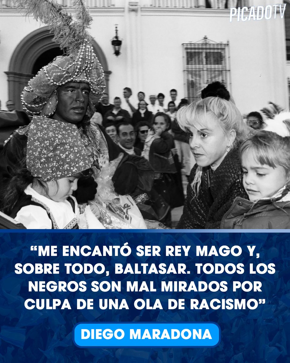 🔟 EL DIEZ MAGO 👑

📆 En enero de 1993, en Sevilla: La tradicional Cabalgata de los Reyes Magos de Sevilla tuvo un protagonista inolvidable: Diego Armando Maradona. El astro argentino se disfrazó de Baltasar y salió a repartir regalos a los más necesitados, acompañado por sus