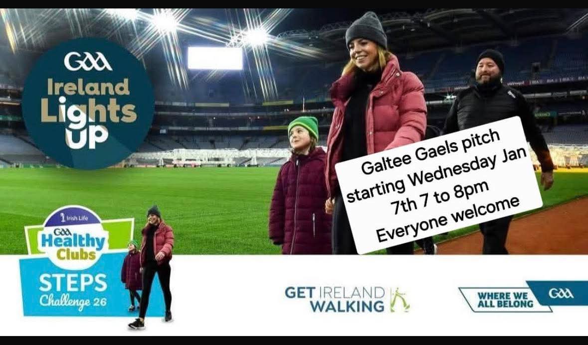 Galtee Gaels Healthy Club 2026 starting Jan 7th. Click link for more details.
facebook.com/share/p/1BNUQp…