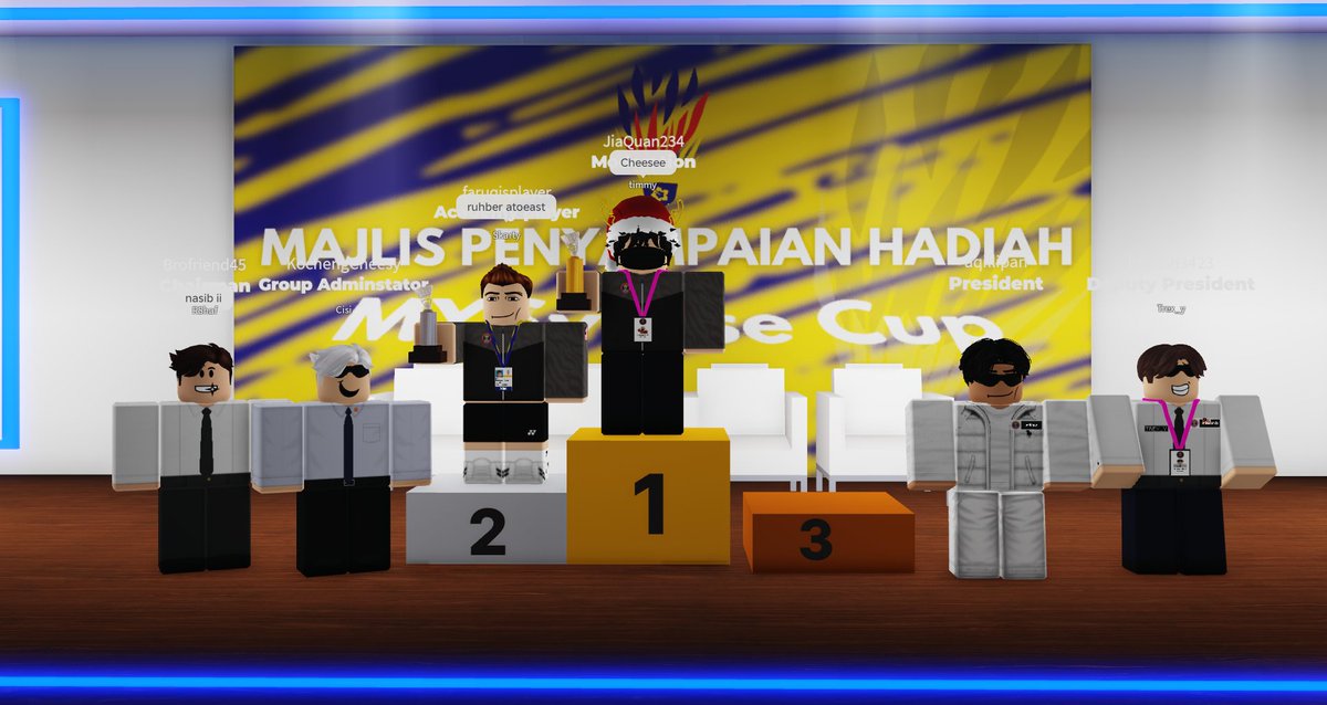 🏸 MYSverse Cup
🏆 JiaQuan234
🥈Fareqiseirdd
🥉Bestplayer1