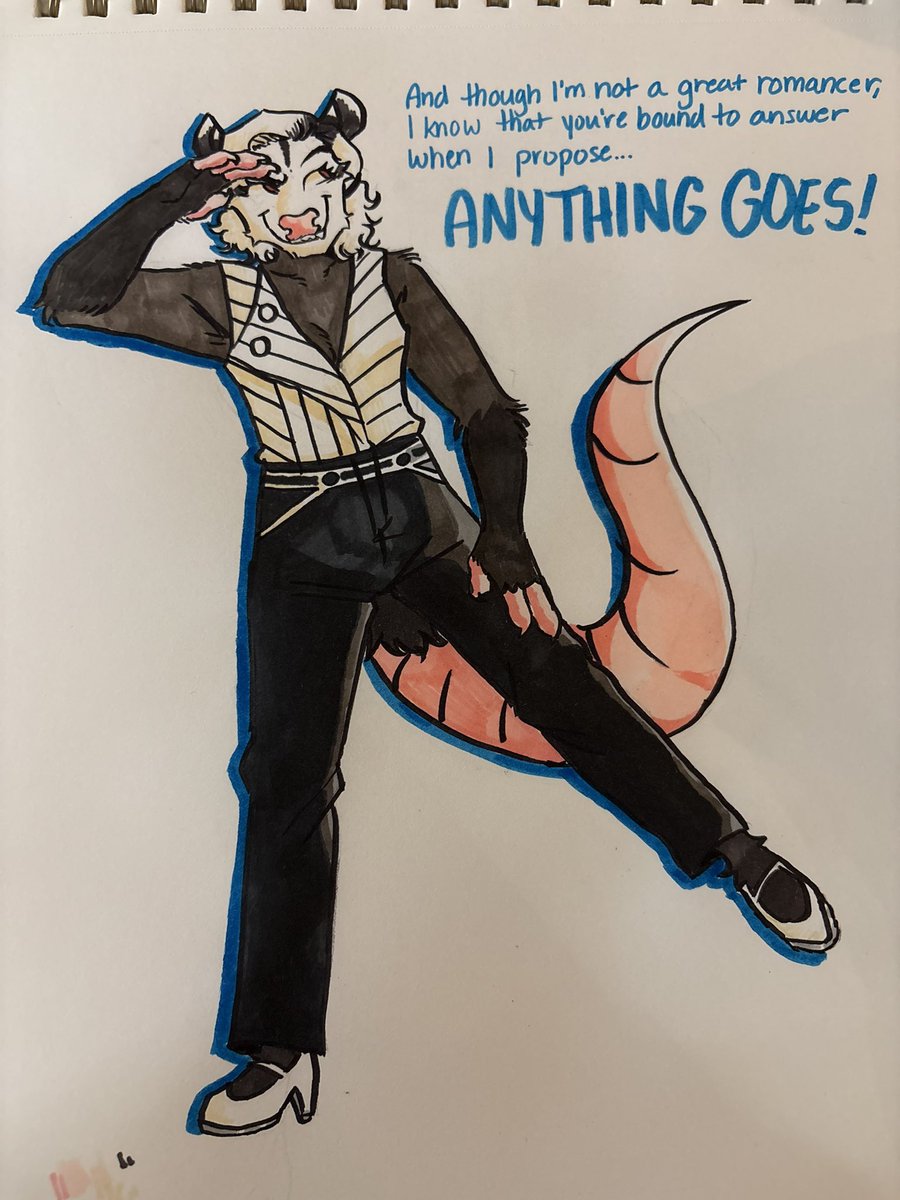 floofy_nova's tweet photo. I CANY STOP HELP HELP HELP I HAVENT LISTENED TO ALL THE ANYTHING GOES SONGS TODAY HELP https://t.co/3Sgj1qvLMN