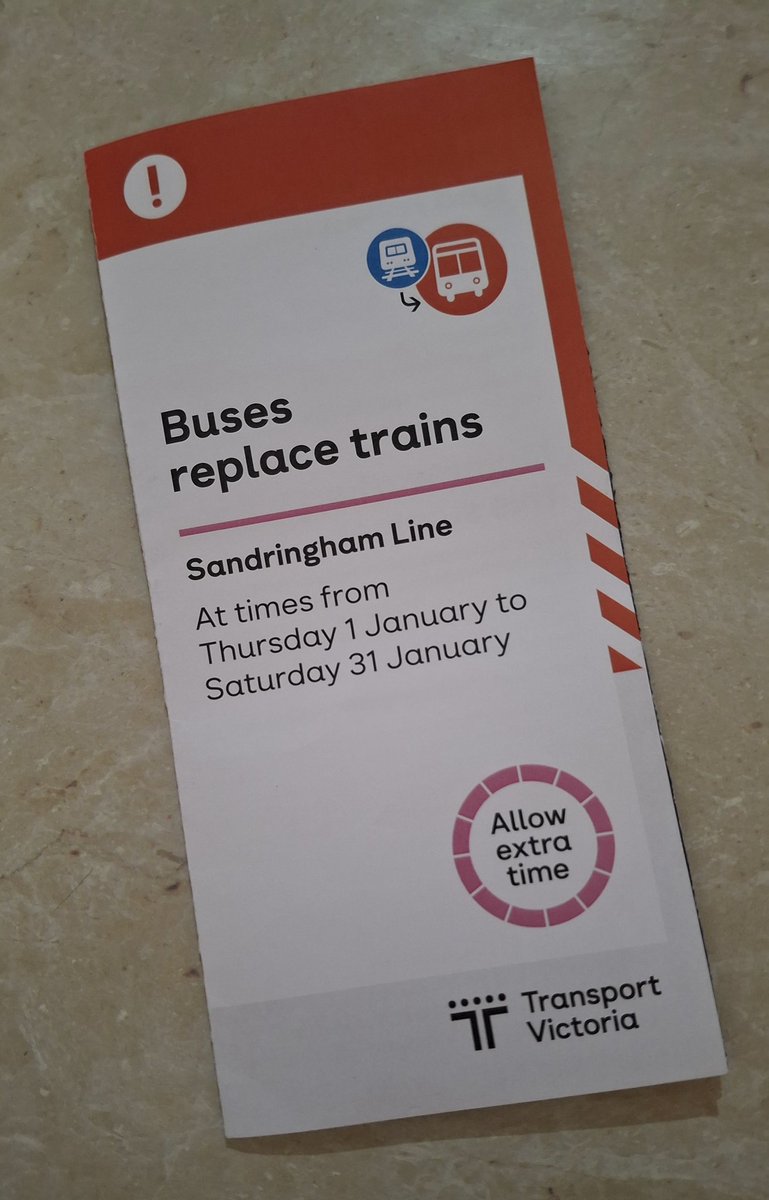 craig_halsall's tweet image. Next up, #SandringhamLine works brochure picked up at South Yarra yesterday

❌️ L1 bus only shown from South Yarra (&amp;amp; not Parliament as per online timetable)

❌️ No hours of span for SH shuttle to "Morrabbin"

❌️ No mention of concurrent #FrankstonLine works