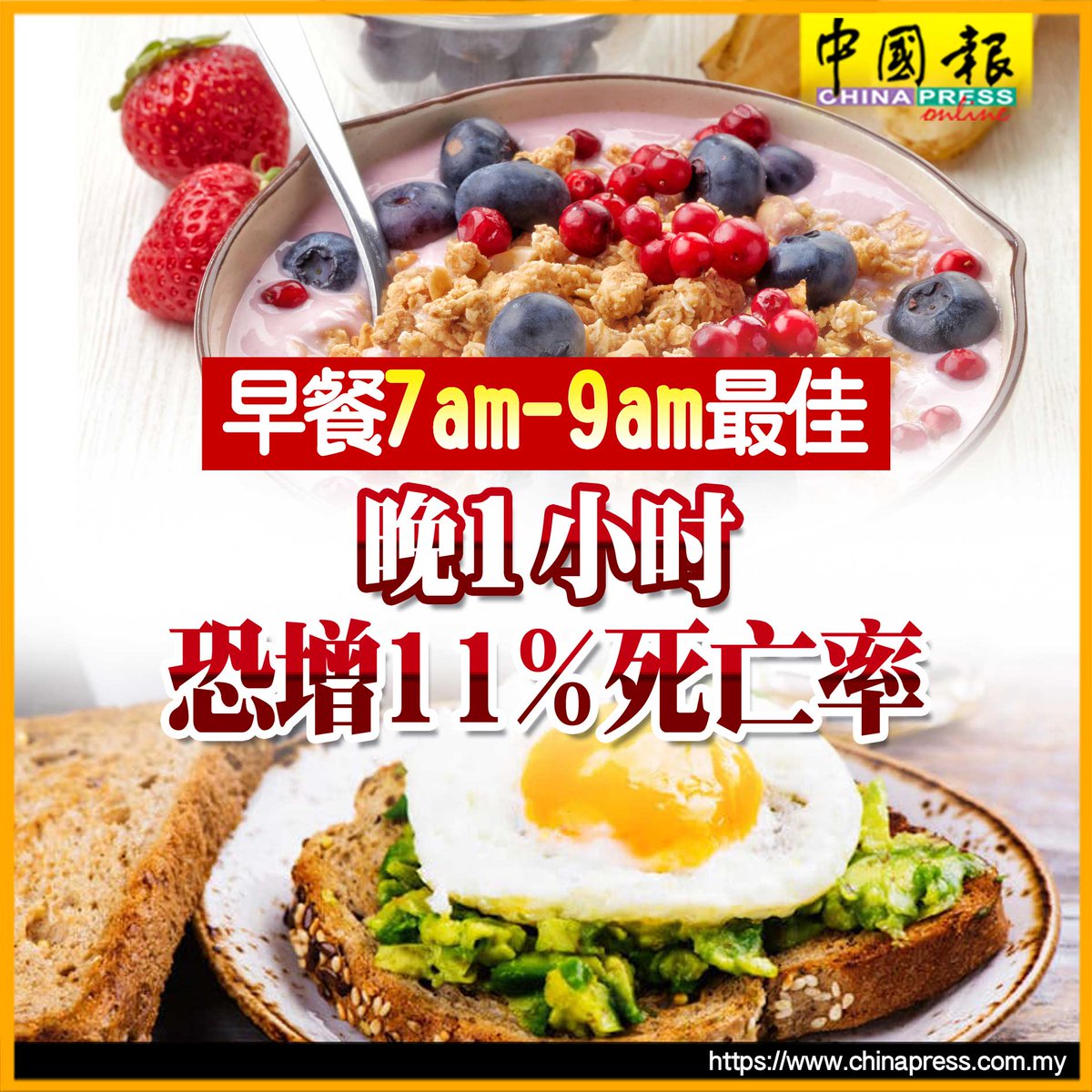 早餐不只要吃得营养，进食的“时间点”更是关键！ https://t.co/STWaND0DD2 #中国报