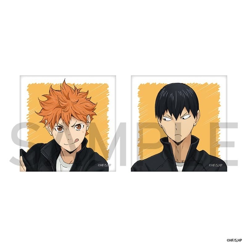 ハイキュー!! 日向 影山 缶バッジ それぞれの朝 アニメイトで取扱中！ ハイキュー!! スクエア缶バッジセット(制作現場