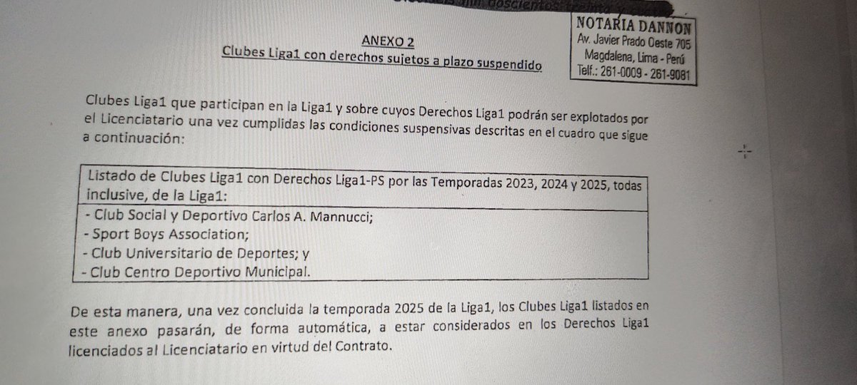 mbeesellares's tweet image. Documentos del Contrato de Fideicomiso firmado entre la FPF 🇵🇪  (calidad de FIDEICOMITENTE) 1190 Sports (calidad de FIDEICOMISARIO) y TMF FIDUPERU S.A (calidad se FIDUCIARIO), que señalan que los derechos de Tv  Universitario y Sport Boys a partir de 2026 le pertenecen a 1190…