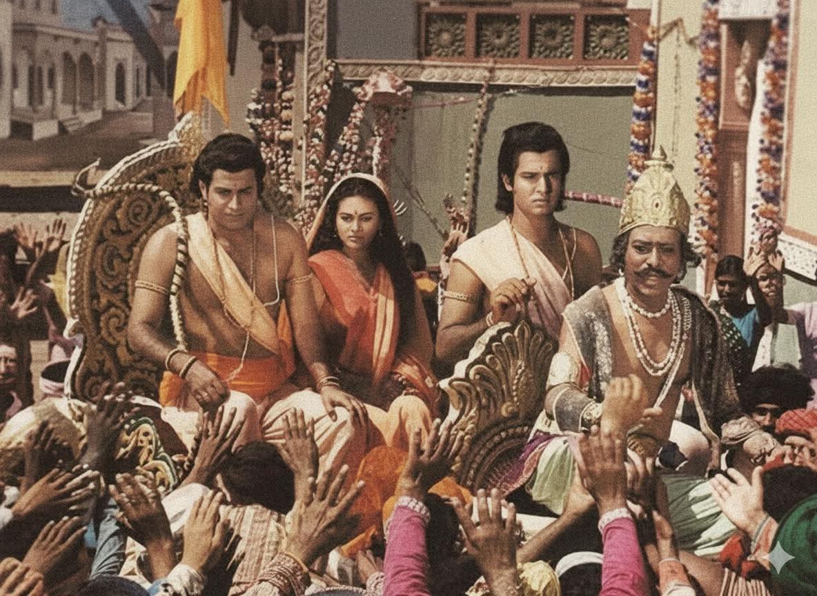 जिस दिन राम–सीता के बीच कैमरा काम करना भूल गया

यह बात है अयोध्या के राजदरबार के दृश्य की।

वह दृश्य बहुत महत्वपूर्ण था—
राम और सीता आमने-सामने बैठे हैं,
पूरे दरबार में शांति है,
और राम को धर्म का निर्णय सुनाना है।

सेट पूरी तरह तैयार था।
सब कुछ परफेक्ट।

⸻

🎥 लेकिन कैमरा नहीं