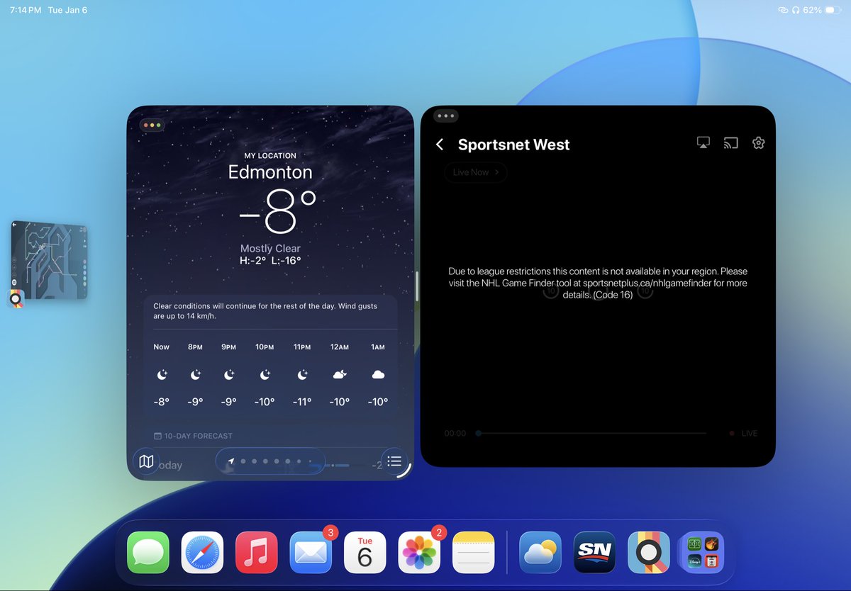 boarderman8's tweet image. Hey @Sportsnet your app is awful. How does this make any sense at all? I’ve deleted the app, signed out and back in again, turned my wifi off and on, and hard reset my iPad. I can watch on the phone I’m holding in my hand but not the iPad 3 inches away.