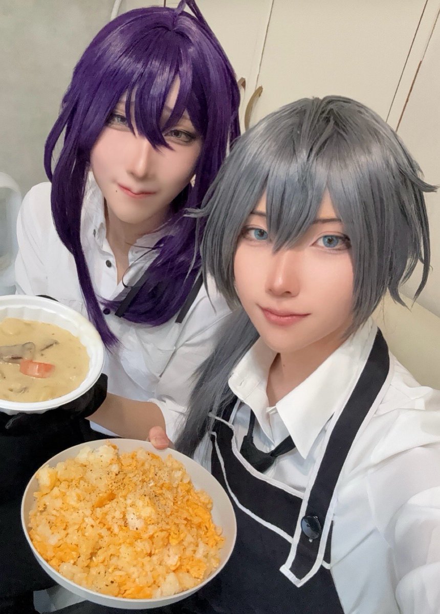 ⚠︎︎cos🍳🍇
上げ忘れてた‼️‼️‼️‼️‼️‼️‼️‼️‼️‼️‼️
こちら出来上がった食べ物です🍚🥄