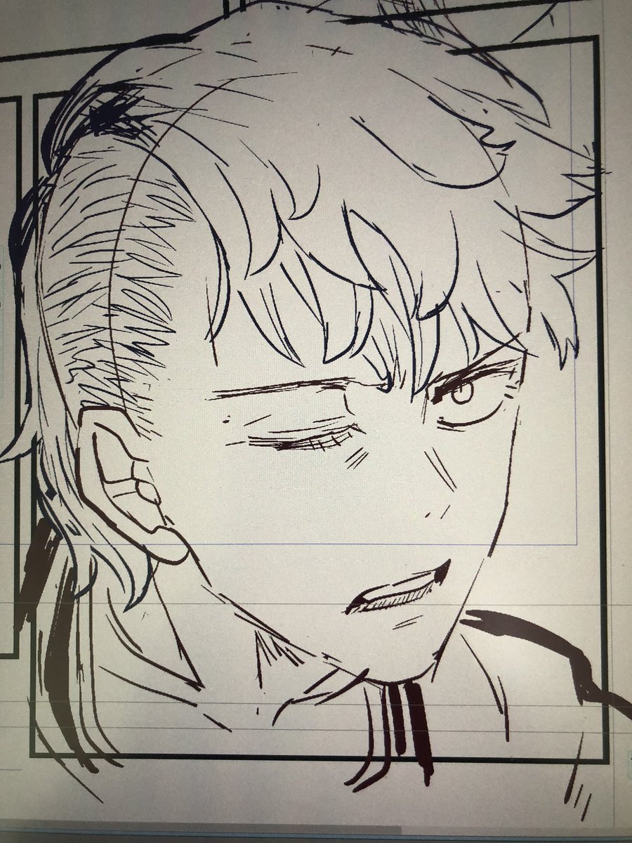 お正月から男の子描いてますよ! 
