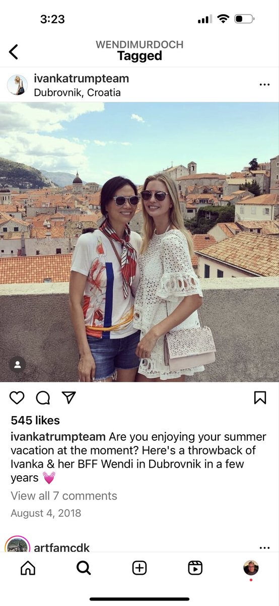 anthon7yandrews's tweet image. What’s even crazier is that Ivanka, Wendi, and Jared flew on Russian oligarch, Dmitry Ryblovev’s plane secretly to Dubrovnik, Croatia just weeks before the election and were stupid enough to post about it on Instagram. All while DJT told America he had nothing to do with Russia.