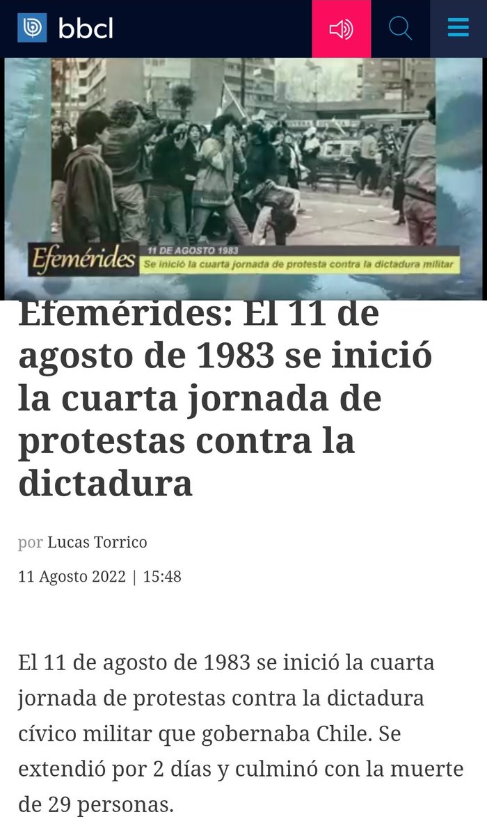 lmrendon's tweet image. Así luchábamos los chilenos contra la dictadura. El tirano sacó 18.000 soldados a la calle y asesinó a 29 personas en agosto de 1983. La respuesta ante la muerte? Otra jornada de protesta! No le rogábamos a ninguna potencia extranjera que viniera a sacar al dictador por nosotros.