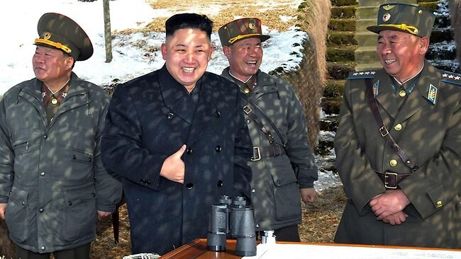 North Korea's Kim Jong Un with the hidden hand pose      

They're all in on it