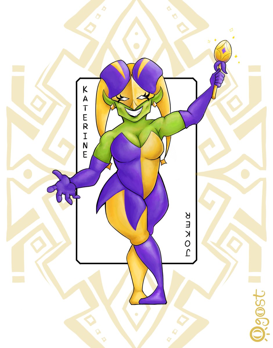 Ogostio's tweet photo. Katerine: The Diamond Jester ♦️

#character #illustration #art https://t.co/UjmcM5Iqdi