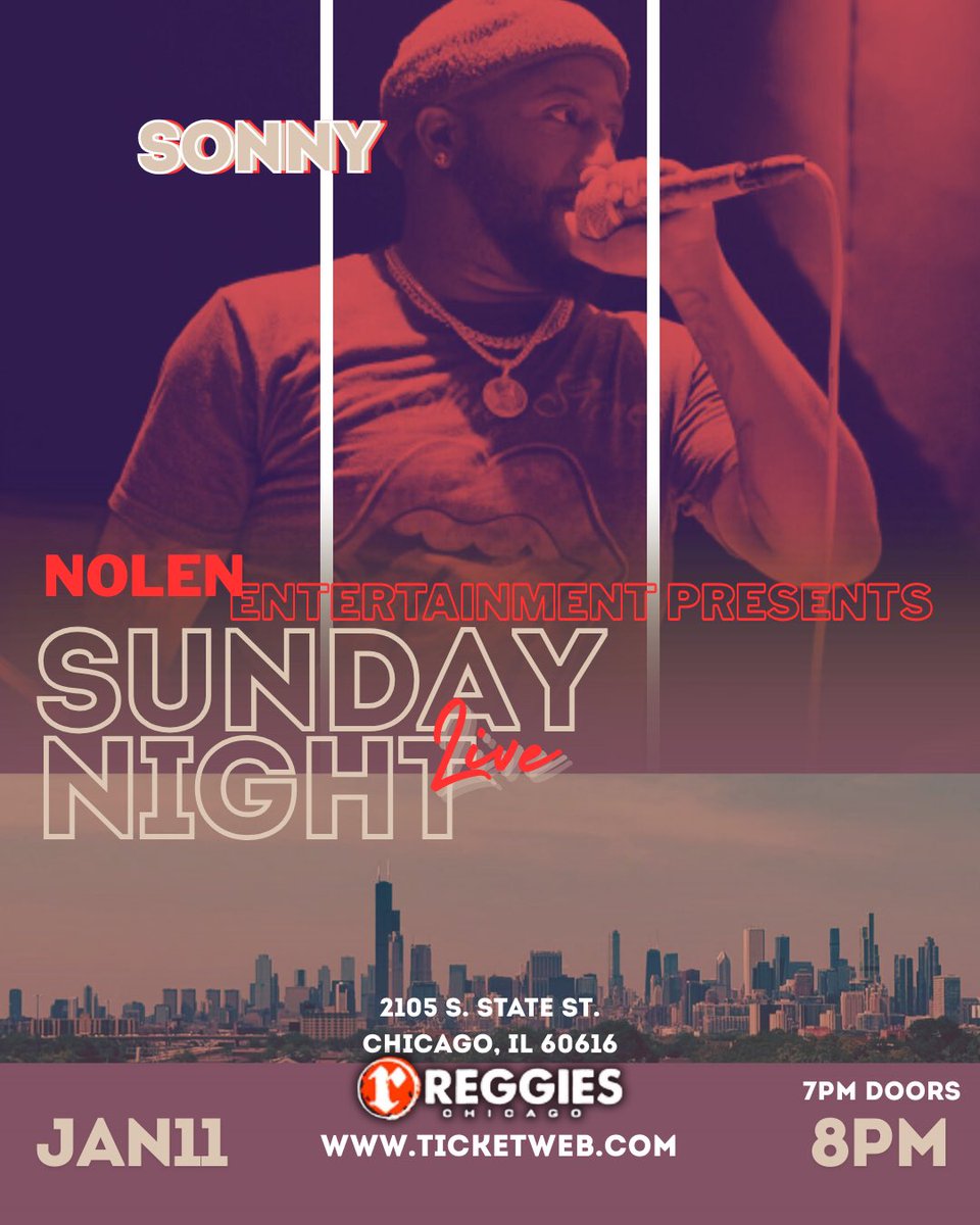 FIRST SHOW OF THE YEAR‼️ 

WE LIVE THIS SUNDAY AT REGGIE’S‼️

SEE YALL THERE #MakeAmericaRapAgain 🇺🇸🎤

Ticket link: ticketweb.com/event/sunday-n…