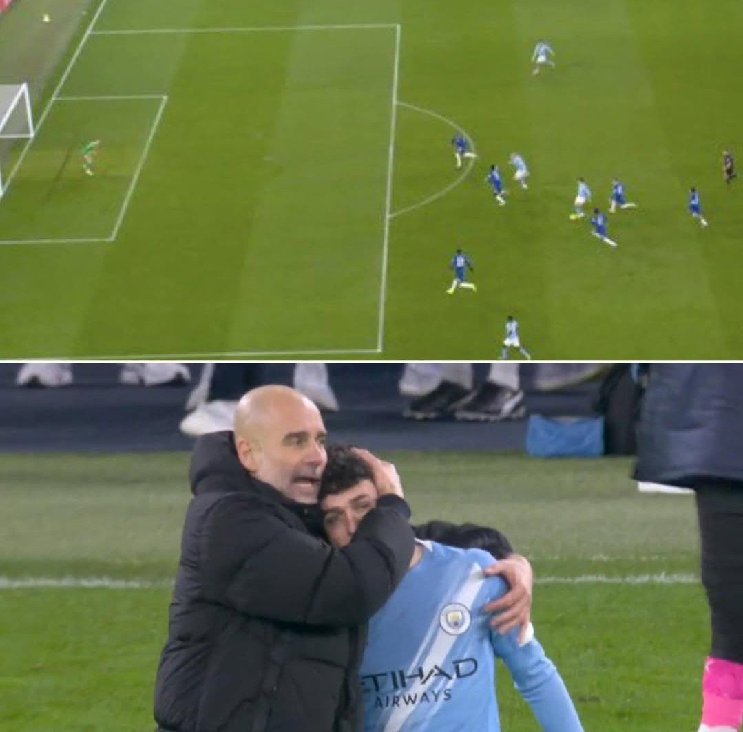 manchestarblue's tweet photo. Pep abraza a Foden luego que Chelsea le empatara sobre la hora al City (1 a 1 final), otro empate para el equipo de Guardiola.

Phil tomó una mala decisión, en vez de darle el balon a Cherki que estaba solo en la banda derecha, se la quiso pasar a Haaland que estaba marcado... 🙏 https://t.co/EXSrp3yTcV