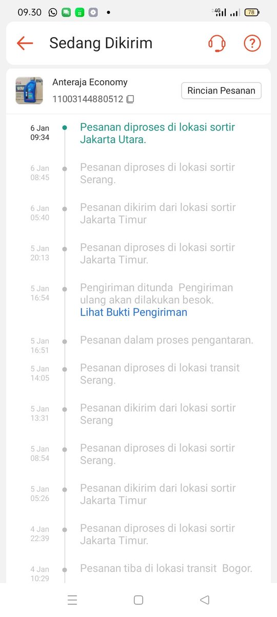 arifkeceng28's tweet photo. @AnterajaCare sdh sampai kota lokasi knp balik lg ke JKT?
lama bgt pula pengiriman nya https://t.co/aXzi858xz7