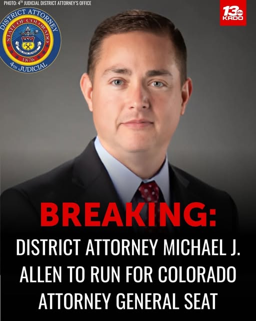 BreakTheChainsM's tweet image. 🚨Breaking News Colorado!🚨

District Attorney from Colorado's 4th Judicial District, Michael J. Allen has announced his run for Colorado Attorney General! 

Lets rally behind him &amp;amp; shut Jena Griswold down!

krdo.com/news/2026/01/0…
