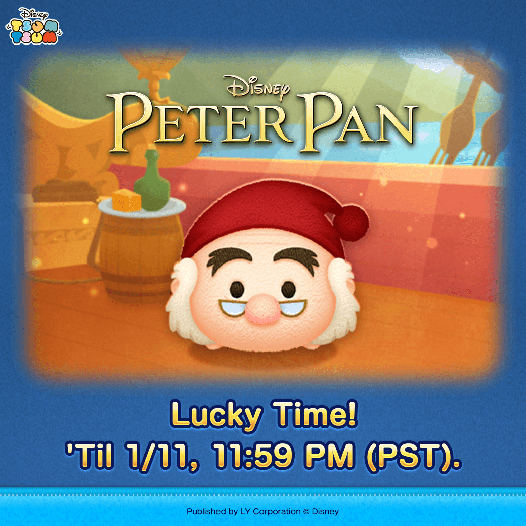 LINE_tsumtsum_g's tweet image. Premium Box 🎁
Lucky Time is now on for this month's new Tsums!

✨ Featuring ✨
Smee

▼ Check out the Premium Box!
lin.ee/gKwJUPP

#TsumTsum
#PeterPan