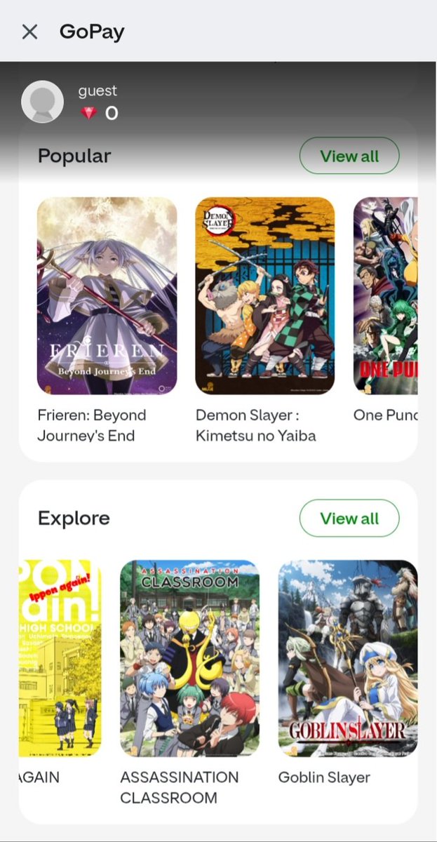 yournameinthis's tweet photo. mau cek saldo GoPay malah bablas liat dan cek anime favorit gua Demon slayer sama goblin slayer keren, bakalan maraton nonton deh.. https://t.co/6u2ZzR0jbS