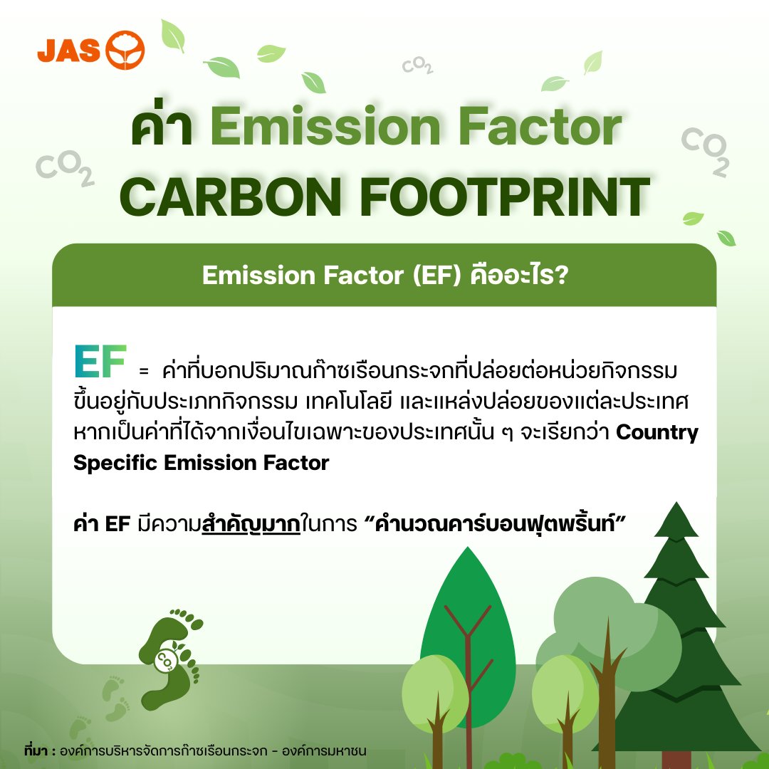 _jasgroup's tweet photo. 🌱 รู้จัก Emission Factor = ก���าวแรกของการจัดการ Carbon Footprint
 
Emission Factor (EF) คือค่ามาตรฐานสำคัญที่ใช้วัดปริมาณก๊าซเรือนกระจกจากกิจกรรมต่าง ๆ เป็นพื้นฐานของการคำนวณ Carbon Footprint ที่ถูกต้อง โปร่งใส และตรวจสอบได้

#JASGroup #ESG #CarbonFootprint #EmissionFactor https://t.co/AC6RWGAfgP