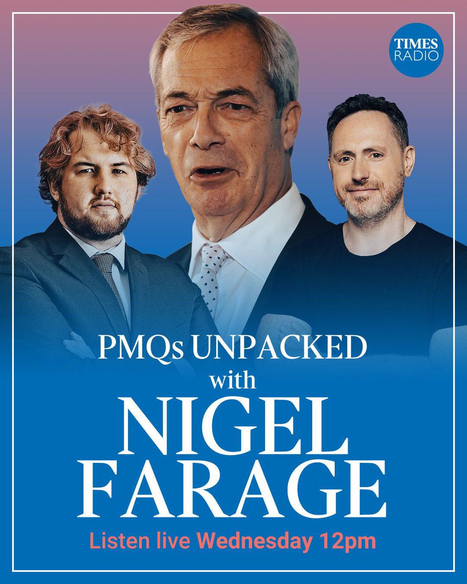 Nigel_Farage's tweet image. Rather than sit in the Commons and be abused by a failing Prime Minister without any right of reply, I will join @TimesRadio live from 12pm to give my analysis.
