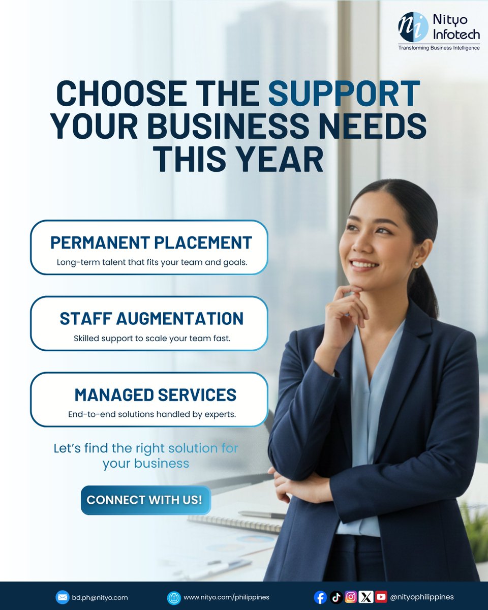 NityoPH's tweet photo. Every business has different needs — and the right support makes all the difference.
Whether you’re building long-term teams, scaling fast, or looking for end-to-end solutions, we’re here to help you move forward with confidence.

#NityoPH https://t.co/ECYw5bGvWJ