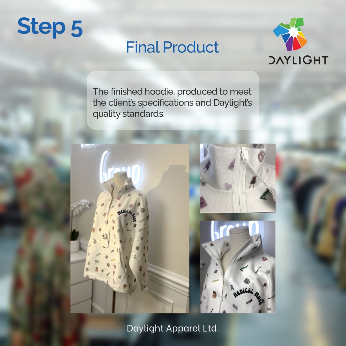 DaylightGr88250's tweet image. From reference to reality. Every step matters.
Right fabric, right print, and strict quality control at every stage.
Because a good product isn’t just designed.
It’s carefully built.

#DaylightApparel #FromReferenceToReality #QualityBuilt #ApparelManufacturing #GarmentFactory