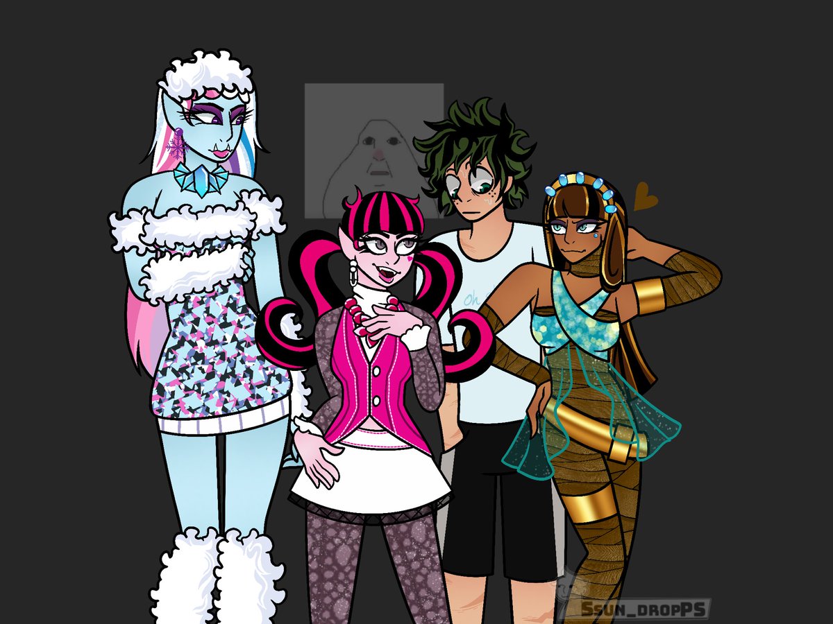 Ssun_dropPS's tweet photo. Crack ship lmao
#IzukuMidoriya #mha #MonsterHigh #CleoDeNile #draculaura #Deku #crackship #crossover https://t.co/JYqB1B8X3l