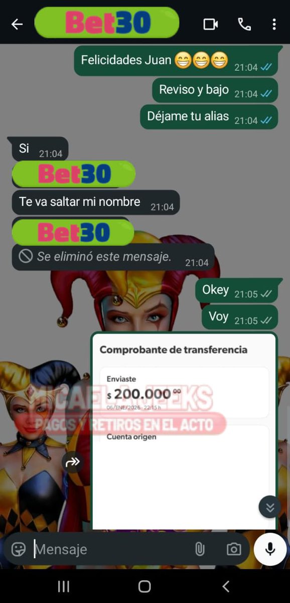 Micajeeks's tweet image. 𝐄𝐗𝐓𝐑𝐄𝐍𝐀𝐍𝐃𝐎 𝐏𝐋𝐀𝐓𝐀𝐅𝐎𝐑𝐌𝐀 𝐄𝐒𝐂𝐋𝐔𝐒𝐈𝐕𝐀 📲

•𝐉𝐔𝐆𝐀 &amp;amp; 𝐆𝐀𝐍𝐀 𝐒𝐈𝐍 𝐋𝐈𝐌𝐈𝐓𝐄𝐒 
•𝐓𝐎𝐃𝐎 𝐇𝐀𝐁𝐈𝐋𝐈𝐀𝐃𝐎 
•𝐏𝐀𝐆𝐎𝐒 𝐀𝐒𝐄𝐆𝐔𝐑𝐀𝐃𝐎𝐒 
𝗟𝗜𝗡𝗘𝗔 𝟭 👇
📲wa.me/5491123394478

𝗟𝗜𝗡𝗘𝗔 𝟮 👇
📲wa.me/5491138498307