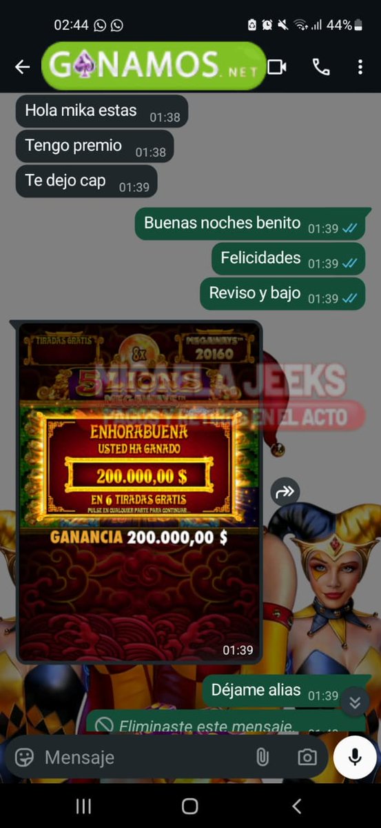 Micajeeks's tweet image. 💸💸💸𝐓𝐎𝐃𝐎 𝐋𝐎 𝐐𝐔𝐄 𝐕𝐈𝐄𝐍𝐄 𝐏𝐀𝐆𝐀𝐍𝐃𝐎 𝐋𝐀 𝐋𝐈𝐍𝐄𝐀 𝟐💸💸💸
✵𝐁𝐎𝐍𝐎 𝐃𝐄𝐋 𝟑𝟎%✵

𝐇𝐎𝐘 𝐆𝐀𝐍𝐀𝐒 𝐄𝐋 𝐌𝐈𝐋𝐋𝐎𝐍 𝐋𝐋𝐄𝐍𝐃𝐎 𝐃𝐄 𝐌𝐈 𝐏𝐀𝐑𝐓𝐄 👇

𝗟𝗜𝗡𝗘𝗔 𝟭 👇
📲wa.me/5491123394478

𝗟𝗜𝗡𝗘𝗔 𝟮 👇
📲wa.me/5491138498307