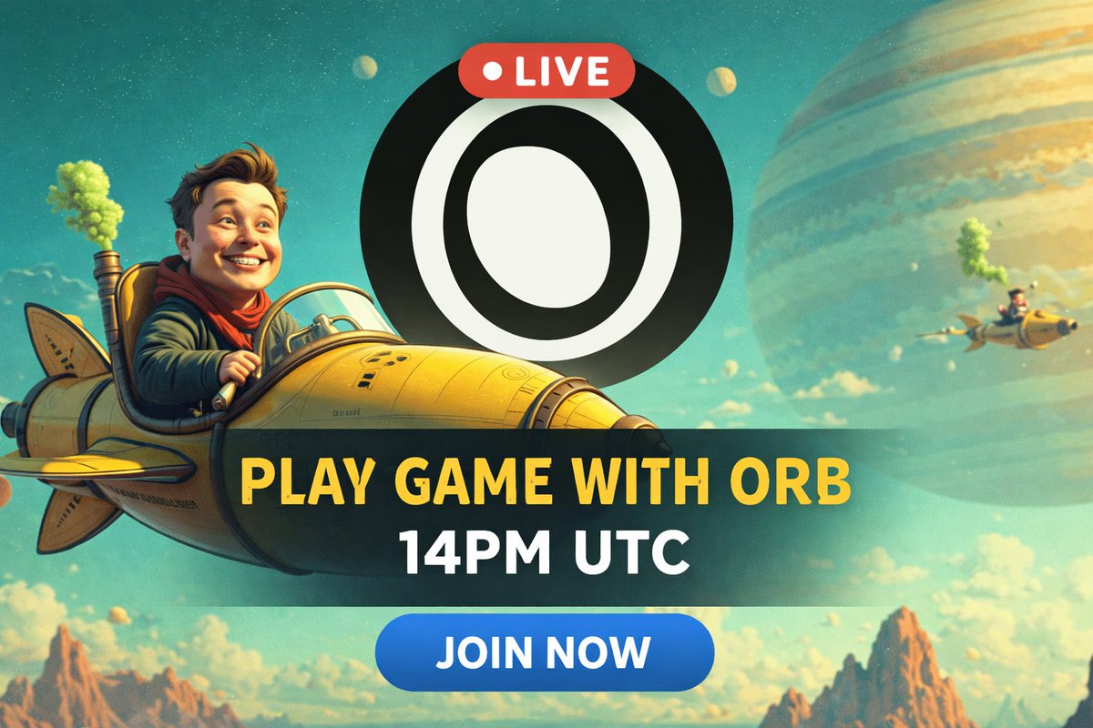 🚨 LIVE ANNOUNCEMENT 🚨
📅 January 7th
⏰ 14:00 UTC
🎮 Live Play Game with Orb
📍 Live on X (Twitter)
👉 <a href="/memeshillgod/">Copy Trade God</a> × <a href="/orbdotorg/">Orbitopia</a>
Set reminder. Join the game. Let’s play. 🔥🌀