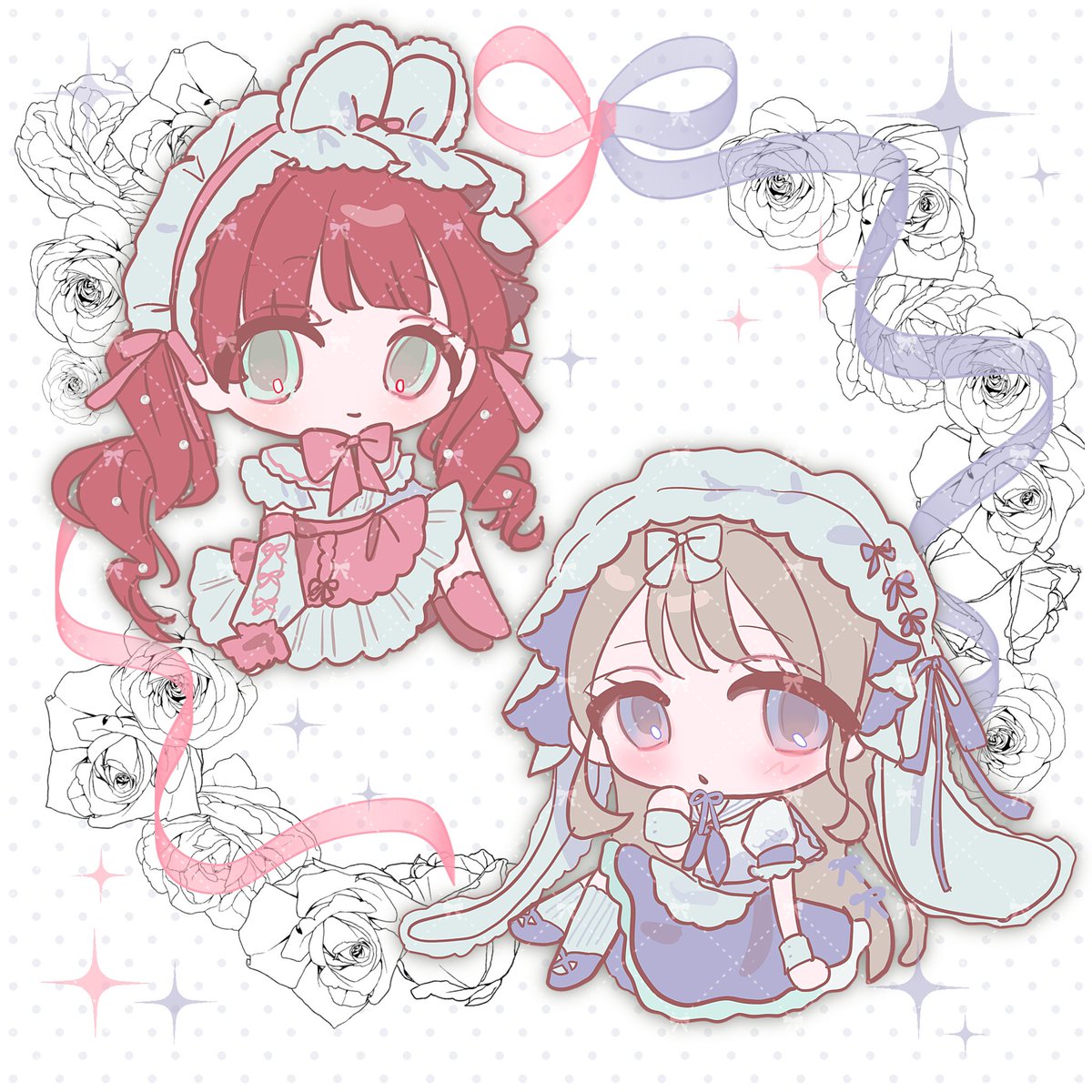 nemui_noda4's tweet image. 描き合いありがとうございました…！🎀🐰