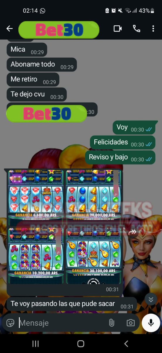 Micajeeks's tweet image. 𝐀𝐑𝐑𝐀𝐍𝐂𝐀𝐌𝐎𝐒 

𝗝𝗨𝗚𝗔𝗦 ,𝗚𝗔𝗡𝗔𝗦 𝗬 𝗖𝗢𝗕𝗥𝗔𝗦
𝗘𝗡 𝗘𝗟 𝗔𝗖𝗧𝗢
𝗧𝗢𝗗𝗢 𝗛𝗔𝗕𝗜𝗟𝗜𝗧𝗔𝗗𝗢
𝗔𝗖𝗨𝗠𝗨𝗟𝗔𝗖𝗜𝗢𝗡

🔥🔥𝐉𝐔𝐆𝐀 𝐘 𝐆𝐀𝐍𝐀 𝐀𝐋𝐎 𝐆𝐑𝐀𝐍𝐃𝐄🔥🔥🔥

𝗟𝗜𝗡𝗘𝗔 𝟭 👇
📲wa.me/5491123394478

𝗟𝗜𝗡𝗘𝗔 𝟮 👇
📲wa.me/5491138498307