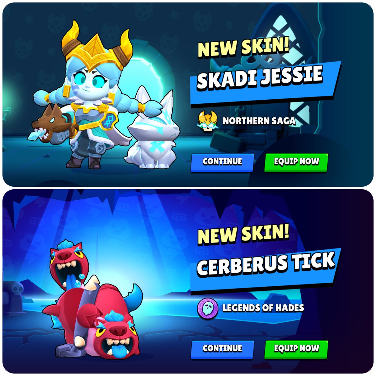 Kibou_CR's tweet image. I'm giving away the following Jessie's and Tick's skins 2× each (4 in total) #GiftedBySupercell
To enter you only have to:
Like❤️‍🔥 and Comment 💬 which one you'd like.
Ends in 72 hours, good luck🍀