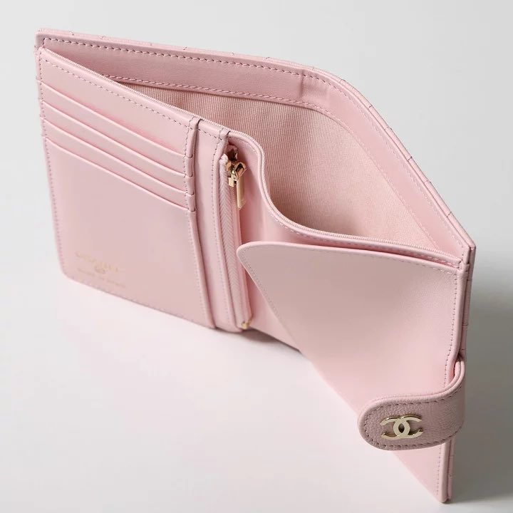 CHANELのパスポートケースが多機能で使いやすそうだし可愛い🤍🩷コイン