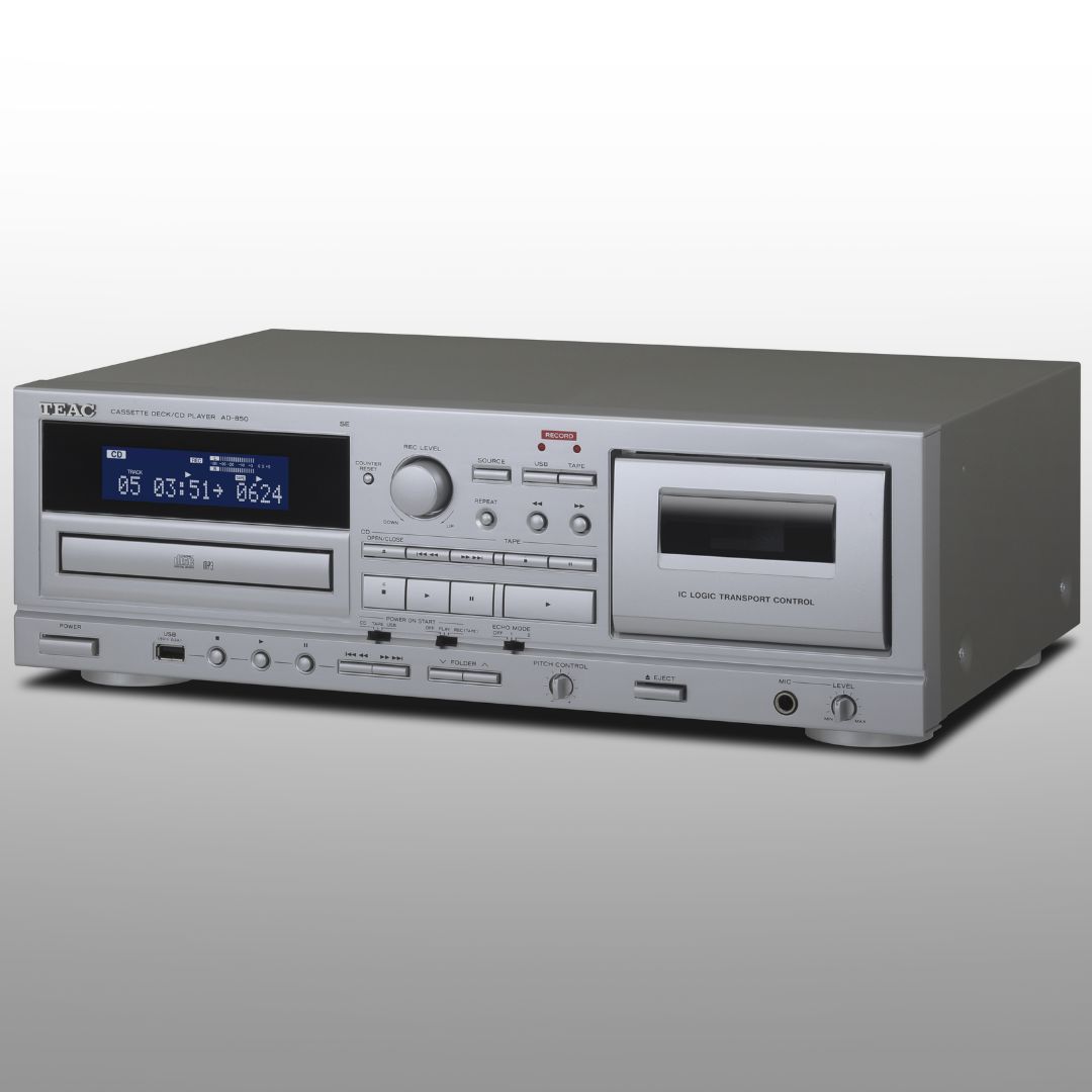 優良美品・録音動作確認済・TEAC CDプレーヤー AD-850 AD-850 カセットデッキ/CDプレーヤー カラオケもカセットやUSBメモリー