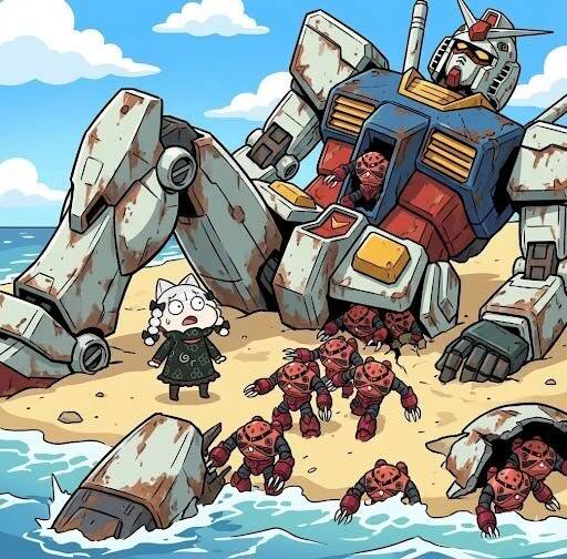 RubyS1now's tweet image. もしこの画像が何を表現しているのか分かるなら、あなたの洞察力は非常に高いですね。
#牢a  #ガンプラ  #スケッチキング