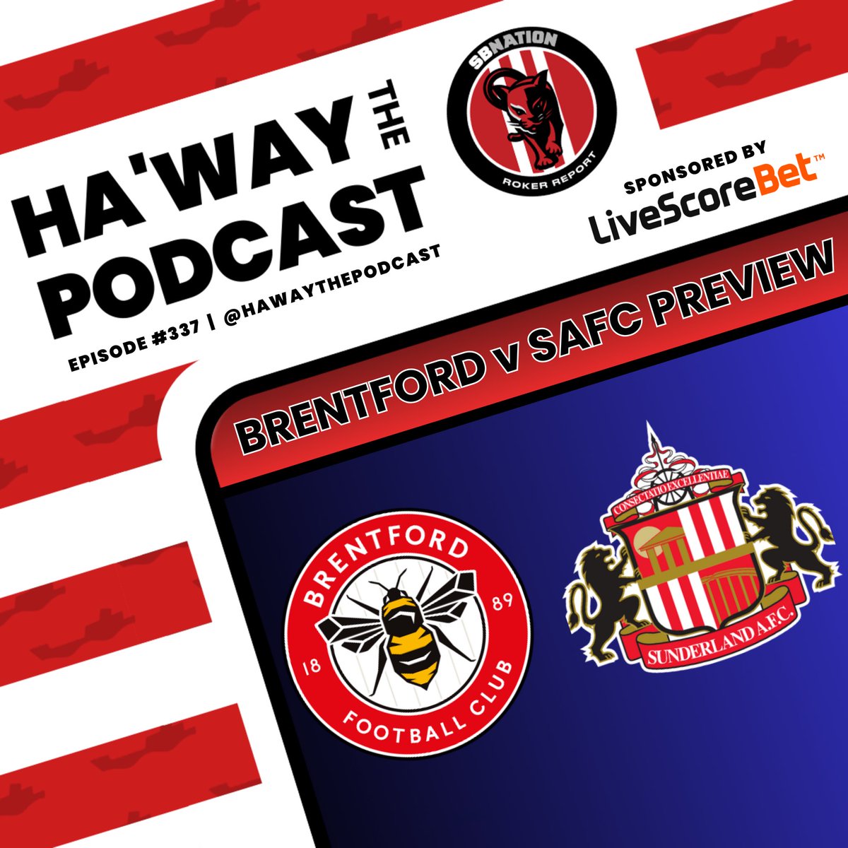 RokerReport's tweet image. 𝗛𝗔𝗪𝗔𝗬 𝗧𝗛𝗘 𝗣𝗢𝗗𝗖𝗔𝗦𝗧 🎙️

IIIIIIITTTTT’SSSS MATCHDAAAY! Join us as we look ahead to Brentford v Sunderland - will we get more points on the road against a tough side?

APPLE: tinyurl.com/2h3acbs6
SPOTIFY: tinyurl.com/36t7eabz

Linktr.ee/RokerReport | #SAFC ❤️🤍