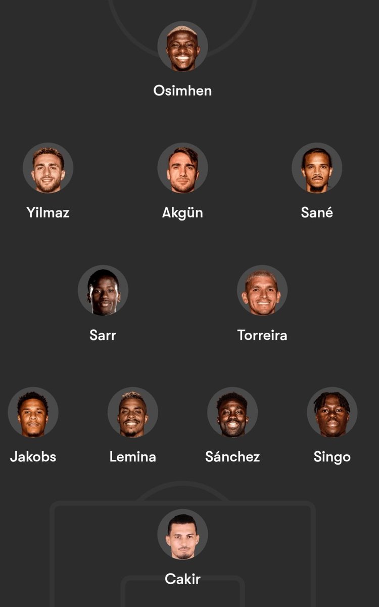 Okan hocanın kafasında bu 11 olduğunu düşünüyorum. Sarr sadece profil açısından örnek isim.
Stoper istememesinin de,6 numara istemesinin de sebebi Lemina'yı tamamen stopere çekmek istemesi.