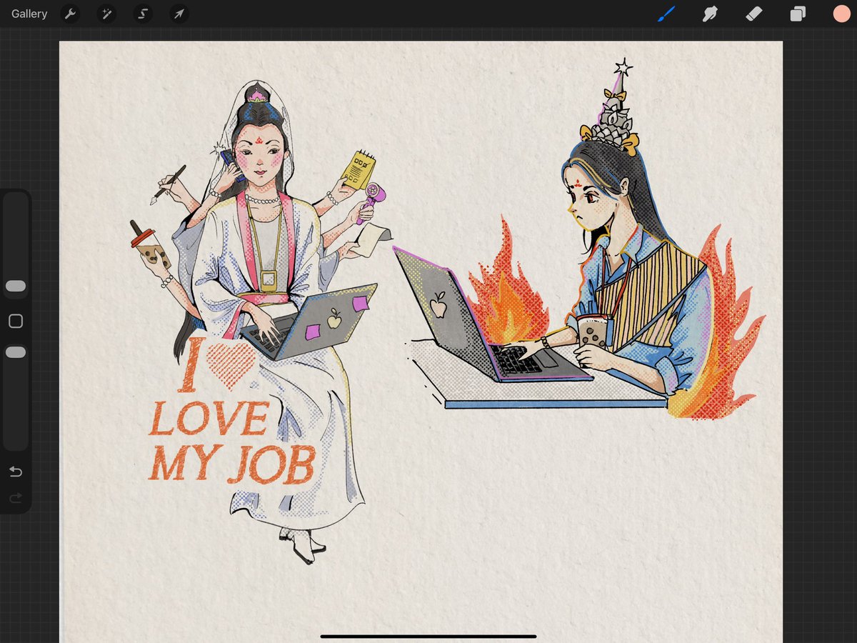 _Bomfha's tweet image. ปีนี้จะถอดคาเรคเตอร์คนให้เยอะๆ เริ่มเลอต้นปี  ตอนแรกทำเป็นคาเรคเตอร์เดียว แต่รู้สึกถ้ามีหลายๆอันคงสนุกดี นึกถึงตอนไปทำบุญปีใหม่ ไหว้หมด วัดไทย โบสฮินดู ศาลเจ้าจีน 😆