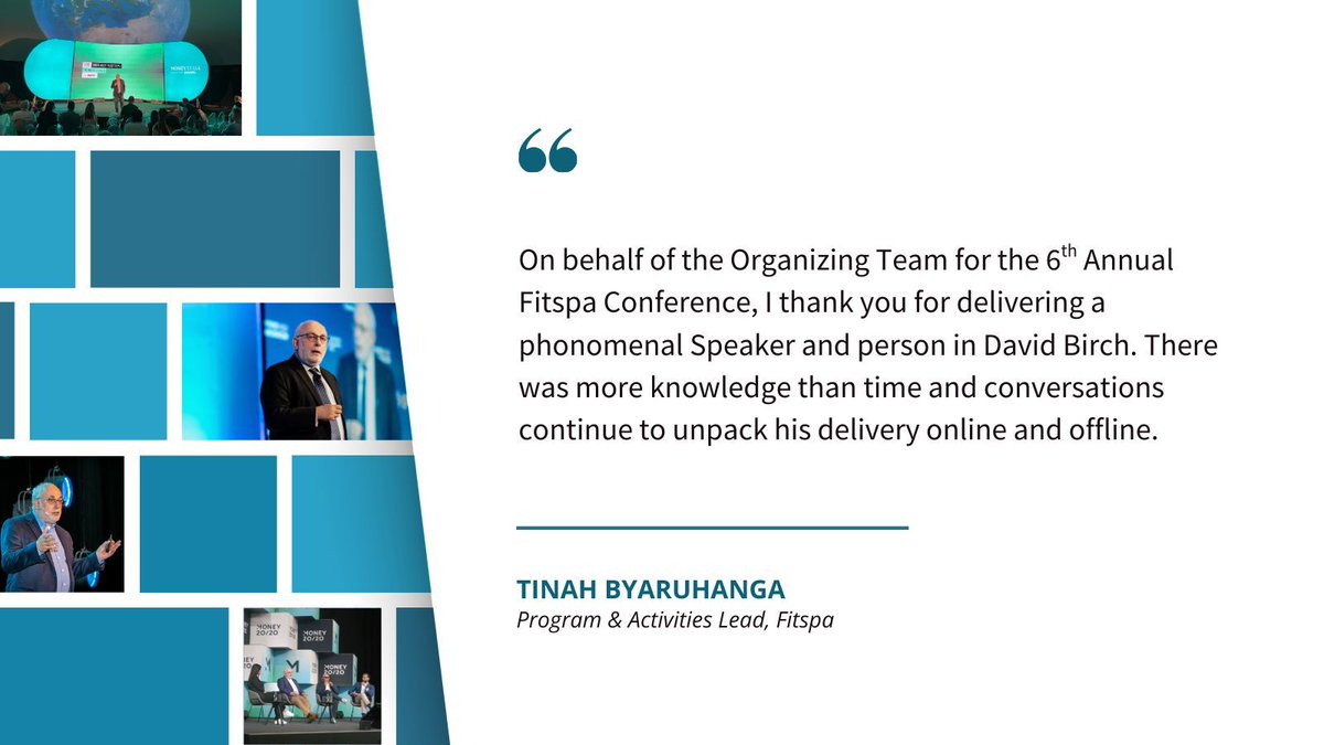 dgwbirch's tweet image. Thank you for the kind words Tinah!

To book me for your online or in person event visit buff.ly/gVA96Oh

#Speaker #DigitalMoney #DigitalIdentity #Fintech #DigitalFinance #FintechEvent #EventSpeaker #AgenticCommerce #AI @provokemgmt