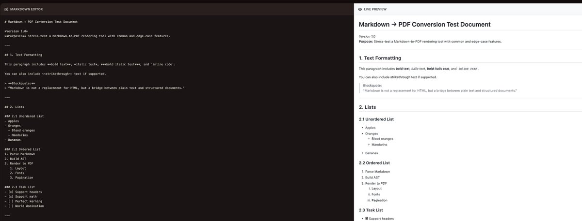 LuxPDF's tweet image. We're shipping a new update to LuxPDF to support Markdown files! 

You can now convert .md files to PDF Files, and convert Markdown Text to PDF Files as well!

Update will be pushed shortly 👻