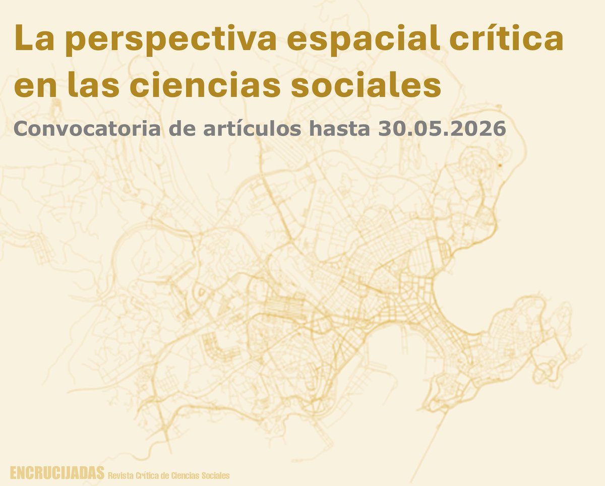 📢 ¡Call for Papers abierto! ✍️🌐 
🔎 ¿Cómo se produce y transforma el espacio mediante las relaciones sociales? ¿Cómo lo biográfico y lo social toman forma en y desde el espacio?
📅 Abierto hasta 30/05/26   
🔗 Toda la info: recyt.fecyt.es/index.php/encr…