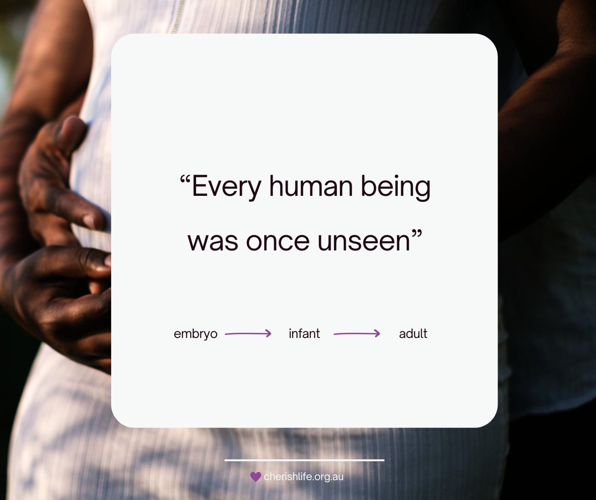 CherishLifeQLD's tweet photo. Every human being was once unseen.

Before a name. Before a face. Before the world could recognise their worth.

At Cherish Life, we stand for those whose lives are still hidden, still vulnerable, and still immeasurably valuable.

Because unseen doesn’t mean unimportant.

And small doesn’t mean disposable.