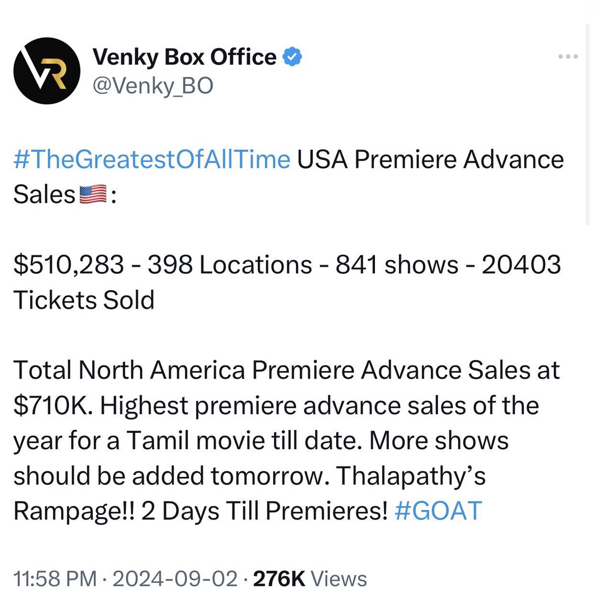 A_forAbii's tweet image. Trending better than #TheGOAT 🔥🔥 will hit $1M tomorrow