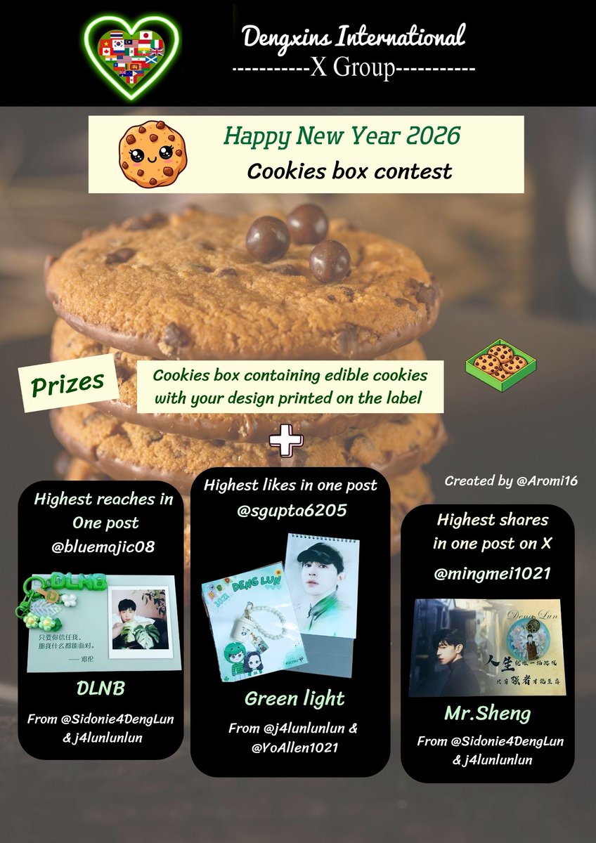 Thank you for joining 
New Year activity for #Denglun 
Congrats ! 
<a href="/malun75965558/">毬枝💙💛</a> <a href="/Saoza1021/">Maybe 1021</a> <a href="/Nac5LEgaXWNaN/">ルンルン</a> <a href="/EdithReyNieto/">Lunlun&yop</a> <a href="/namphung_DL/">nam_DL1021💚</a> <a href="/sleepy__mermaid/">Cristi-Ann 🧜🏻‍♀️✨ she/her 🐛🦋</a> <a href="/bluemajic08/">마리엘</a> <a href="/sgupta6205/">Shilpa Gupta</a> <a href="/mingmei1021/">mingmei</a> 
Thank <a href="/YoAllen1021/">Yo륜</a> <a href="/j4lunlunlun/">JN4L 🍀</a> <a href="/Sidonie4DengLun/">Sidonie 4 DengLun</a> <a href="/DLthelight/">Deng Lun 💚 the only one</a> for prizes. Score in cmt